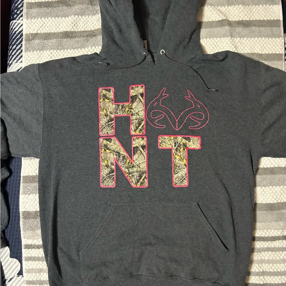 Jerzees Dark Gray Hoodie - Large